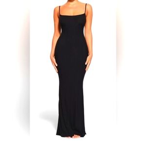 NWT SKIMS Elegant Black Maxi Dress